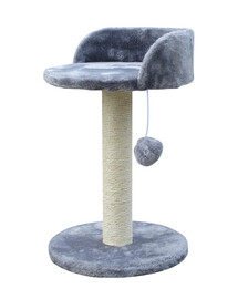 KATIDO Skrāpēšanas postenis ar kaķu guļvietu 47 cm pelēki zils