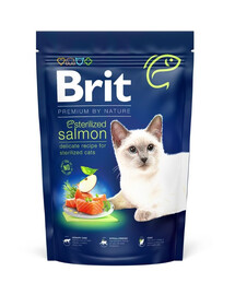 BRIT Cat Premium by Nature Sterilised salmon sterilizētiem kaķiem ar lasi 300 g