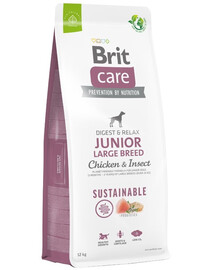BRIT Care Sustainable Junior Large Breed ar vistu un kukaiņiem 12 kg