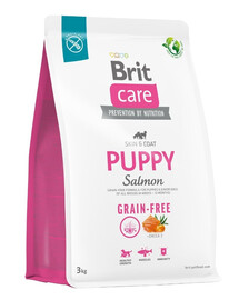 BRIT Care Sausā barība kucēniem bez graudaugiem ar lasi 3 kg