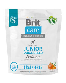 BRIT Care Bez graudu sausā barība jaunajiem lielo šķirņu suņiem ar lasi 1kg