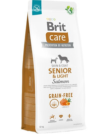 BRIT Care Bez graudu sausā barība Senior&Light ar lasi 12 kg