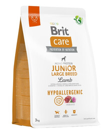 BRIT Care Hypoallergenic Lieliem Junior šķirnes suņiem ar jēra gaļu un rīsiem 3 kg