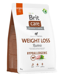 BRIT Care Hipoalerģiska barība svara samazināšanai, Trusis un rīsi 3 kg