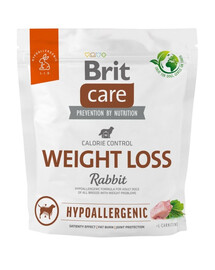 BRIT Care Hypoallergenic Weight Loss truša un rīsu barība hipoalerģiska, svara kontrole 1 kg