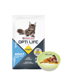 VERSELE-LAGA Opti Life Cat Sterlised/Light Chicken 7.5 kg dla kotów sterylizowanych + pudełko GRATIS