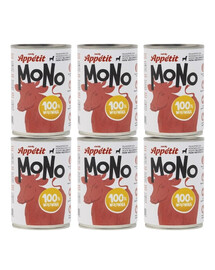 COMFY APPETIT MONO Monoproteīnu barība ar liellopu gaļu 6x400 g