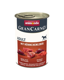 ANIMONDA GranCarno Adult with Chicken liver 400 g ar vistas aknām pieaugušiem suņiem