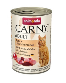ANIMONDA Carny Adult kaķiem ar tītara gaļu un vistu akniņām, 400 g