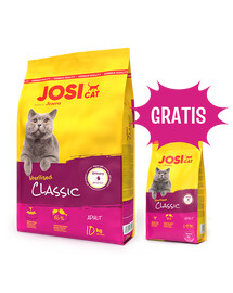 JOSERA JosiCat Classic Sterilised 10 kg sausā barība kastrētiem kaķiem + 1,9 kg barība BEZMAKSAS