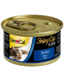 GIMCAT Shiny Cat Tuna in Jelly 6x70g tuncis želejā