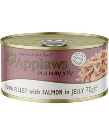 APPLAWS Cat Tuna Fillet & Salmon in Jelly tuncis un lasis želejā 70g