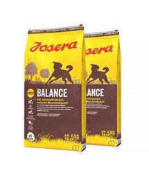 JOSERA Balance 2 x 12,5kg vecākiem vai mazāk aktīviem suņiem