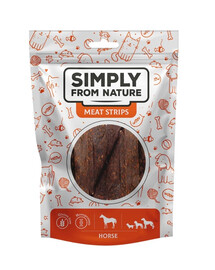 SIMPLY FROM NATURE Meat Strips Zirga gaļas sloksnes suņiem 80 g