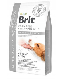 BRIT Veterinary Diets Dog Mobility 2 kg Veterināra barība bez graudaugiem suņiem, kas slimo ar locītavu slimībām un osteoartrītu.
