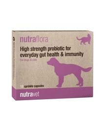 NUTRAVET Nutraflora 12 Probiotiskās kapsulas suņu un kaķu zarnu un imūnsistēmas atbalstam