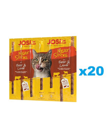 JOSERA JosiCat Gaļas nūjiņas ar liellopu un jēra gaļu kaķiem 20x35g