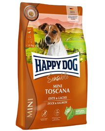 HAPPY DOG Sensible Mini Toscana 4kg pīle ar lasi