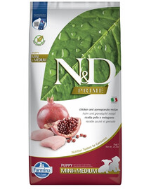 FARMINA N&D PRIME PUPPY MINI & MEDIUM kucēnu barība ar vistu un granātāboliem 7 kg