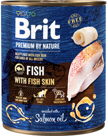 BRIT Premium by Nature Fish&Fish Skin 800 gdabīga barība suņiem ar zivīm un zivju ādu