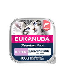 EUKANUBA Grain Free Kitten pastēte Laši 85 g