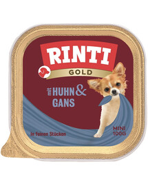 RINTI Gold Chicken&Goose Mini vistas un zosu paplāte 100 g