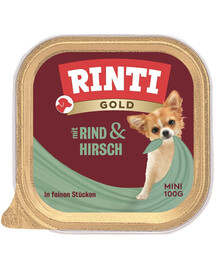 RINTI Gold Venison&Beef Mini brieža gaļas un liellopu gaļas paplāte 100 g
