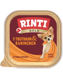 RINTI Gold Turkey&Rabbit Mini tītara un truša paplāte 100 g