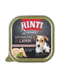 RINTI Feinest Poultry Pure&Lamb paplāte mājputnu un jēra gaļai 150 g