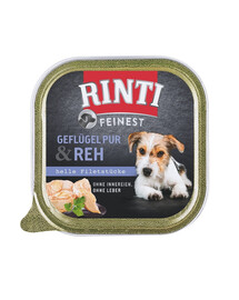 RINTI Feinest PUTTRY Pure & Deer paplāte 150 g