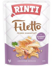 RINTI Filetto in Jelly Chicken&Ham vistas un šķiņķa želejas maisiņš 100 g