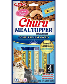 INABA Meal Topper Tuna Scallop 4x14 g Сливочное добавление тунца и морского гребешка в корм для кошек