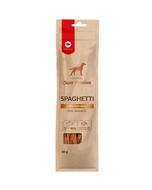 MACED Super Premium Spageti ar cūkgaļu suņu kārums 40 g