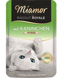 MIAMOR Ragout Royale in Jelly Rabbit želejas maisiņš trušiem kaķiem 100 g