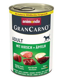 ANIMONDA GranCarno Adult briedis ar ābolu 6x400 g