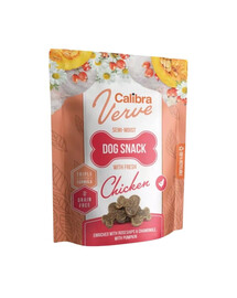 CALIBRA Dog Verve Semi-Moist Snack Fresh Chicken 150 g vistas kārumi bez graudiem