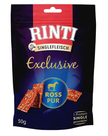 RINTI Singlefleisch Exclusive Snack Horse przysmak z koniną dla psów 50 g