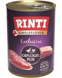 RINTI Singlefleisch Exclusive Poultry Pure monoproteīnu mājputnu gaļa 400 g