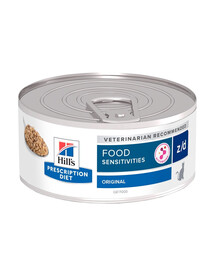 HILL'S Prescription Diet Feline z/d Food Sensitivities kaķiem 156 g vienā kārbā