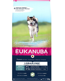 EUKANUBA Grain Free L Adult Jēra gaļa 12 kg pieaugušiem lielo šķirņu suņiem