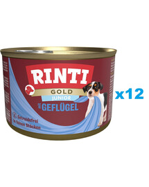 RINTI Gold Junior Mini mājputniņš mazo šķirņu kucēniem 12x185 g