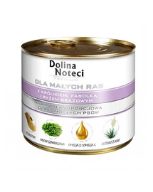 Dolina Noteci Premium mazām šķirnēm ar trušiem, pupiņām un brūnajiem rīsiem 185 g