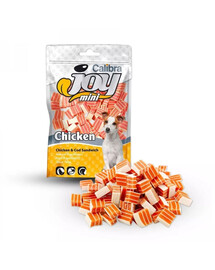 CALIBRA Dog Joy Mini Chicken&Cod Sandwich 70 g mazas vistas un mencas sviestmaizes