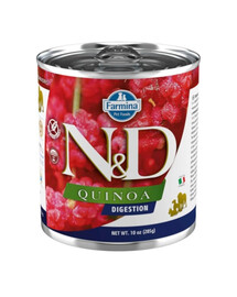 FARMINA N&D Quinoa Digestion Dog 285 g jēra gaļa suņiem ar gremošanas traucējumiem