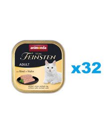 ANIMONDA vom Feinstein Adult liellopu gaļa un vistas gaļa 32x100 g