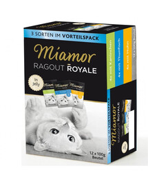 MIAMOR Ragout Royale Multibox 12 x 100 g zivju un gaļas garšas želejā