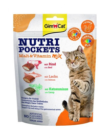 GIMCAT Nutri Pockets Malt&Vitamin mix 150 g iesala un vitamīnu kārums kaķiem