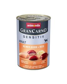 ANIMONDA GranCarno Sensitiv Pure Chicken&Rice 400 g vistas gaļa ar rīsiem jutīgiem pieaugušiem suņiem