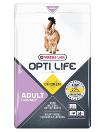 VERSELE-LAGA Opti Life Cat Adult Urinary Chicken 1 kg barība ar īpašu urīnceļu aizsardzību
