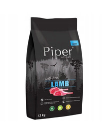 PIPER Sausā barība ar jēra gaļu suņiem 12 kg